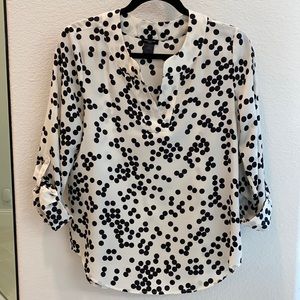 Ann Taylor Split Neck Blouse